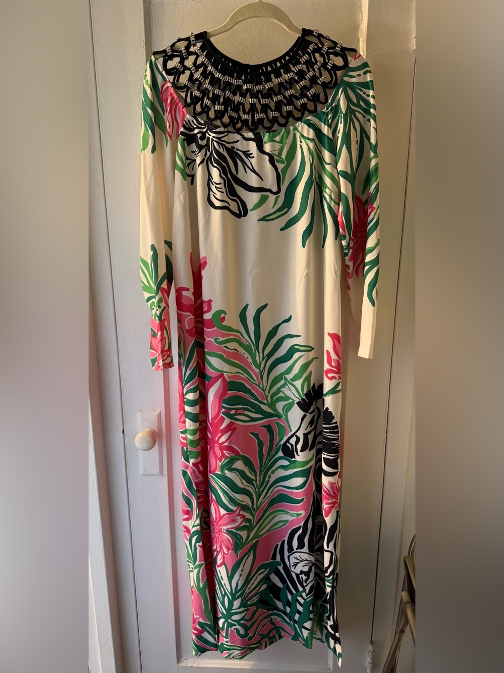 Lilly Pulitzer Black & Cream Braided Detail Dress